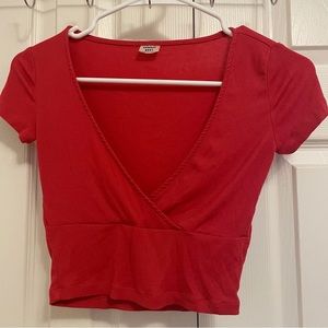 COPY - Aritzia sunday best Tiana crop top, size xxs,red